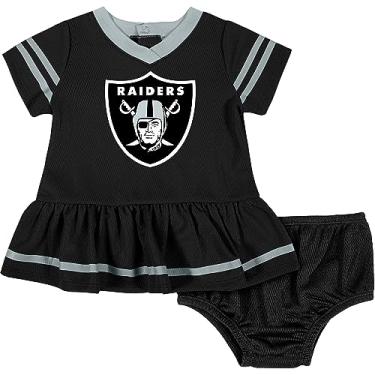 Imagem de NFL Vestido e capa de fralda Oakland Raiders Team Jersey, preto/prata Oakland Raiders, 6-12 meses