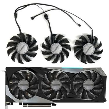 Imagem de LTANDBR 3 peças/conjunto 82 mm T128015SU,+ 87 mm T129215SU ventiladores de placa gráfica Cooler para GIGABYTE Gigabyte RTX 3070 Gaming GV-N3070GAMING OC-8GD Ventilador de placa de vídeo
