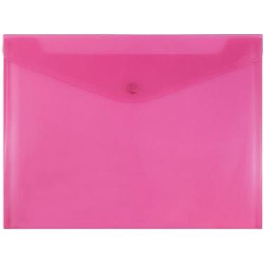Imagem de JAM PAPER Envelopes de plástico com fecho de pressão - livreto de letras - 24 x 33 - rosa fúcsia - pacote com 3