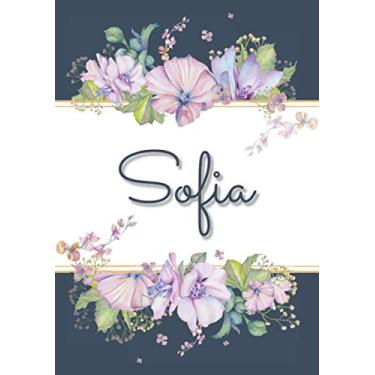 Imagem de Sofia: Carnet de notes A5 | Prénom personnalisé Sofia | Cadeau d'anniversaire pour femme, maman, sœur, copine, fille ... | Design : floral | 120 pages lignée, Petit Format A5 (14.8 x 21 cm)