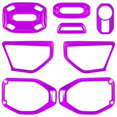 Imagem de LAIKOU Conjunto de 8 peças de kit de acabamento de decoração de interiores adequado para Jeep Wrangler JL JLU 2018-2024 e Gladiador JT | Um alto-falante de pilar, alto-falante de teto, luz de leitura,