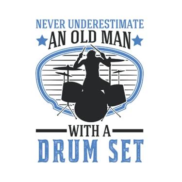 Imagem de Schlagzeug Notizbuch: Schlagzeug Alter Mann Drummer Schlagzeuger / 6x9 Zoll / 120 linierte Seiten Seiten