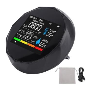 Imagem de Detector de Qualidade do Ar, Monitor Magnético de Sensor de Umidade e Temperatura de Montagem na Parede Testador Hcho Portátil para Monitoramento de Casa e Escritório