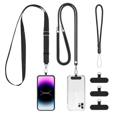 Imagem de Python Trend One Cordão de celular universal para iPhone, capa completa, cordões transversais para celular, colar de gola redonda, alça de ombro transversal, antifurto, mãos livres (3 em 1)