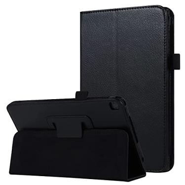 Imagem de KYVIAUM Capa para Galaxy Tab A 8.0 2019 sem S Pen modelo T290, capa fina de couro premium dobrável com suporte para tablet Samsung Galaxy Tab A de 8.0 polegadas 2019 (modelo SM-T290/SM-T295) - preta