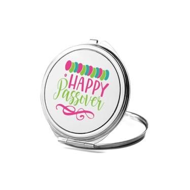 Imagem de SpreadPassion Espelho compacto Happy Passover, espelho fotográfico, espelho de maquiagem de viagem, espelho pequeno de mão, espelho de bolso portátil, ideia de aniversário (1, redondo)