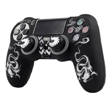 Imagem de RALAN Capas de controle para PS4, capa protetora de silicone para controle de frutas compatível/PS4 Slim/PS4 Pro com 2 lindas tampas de aperto de polegar..