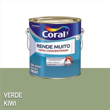 Imagem de Tinta Acrílica Coral Rende Muito Standard Fosco 3,2 Litros, Verde Kiwi