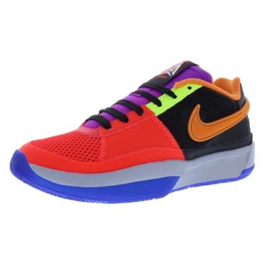 Imagem de Nike Ja 1 GS Sapatos infantis grandes, preto/cinza lobo/azul corredor/carmesim brilhante/mandarim brilhante/Volt, tamanho 35, Preto/cinza lobo/azul corredor/carmesim brilhante/mandarim brilhante/Volt,