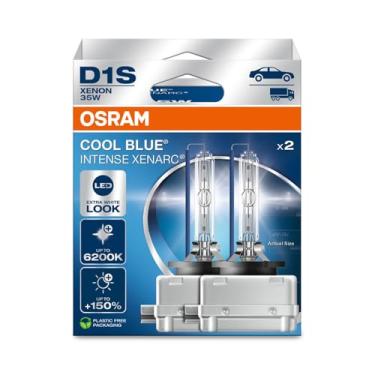 Imagem de Osram XENARC® Cool Blue Intense D1S, +150% mais brilho, até 6.200K, lâmpada de farol de xenônio, aparência de LED, caixa dobrável suspensa (2 lâmpadas)