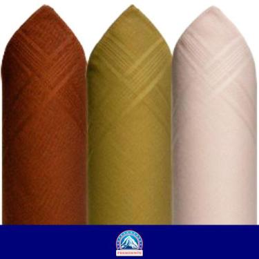 Imagem de Lenços de Bolso 100% Algodão Premier 32x32 cm - Caixa com 3, Marrom, 2