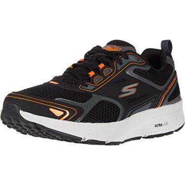 Imagem de Skechers Tênis masculino Go Run Consistent-Performance para corrida e caminhada, Preto/laranja, 12.5