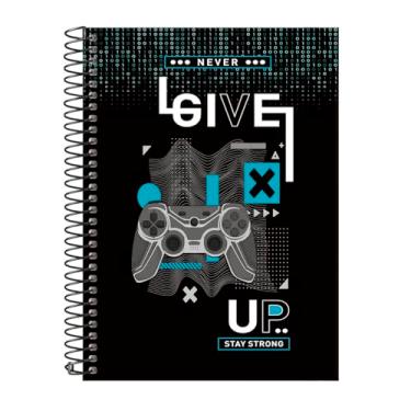 Imagem de Caderno Colegial 20 Matérias Capa Dura Urban Game Azul