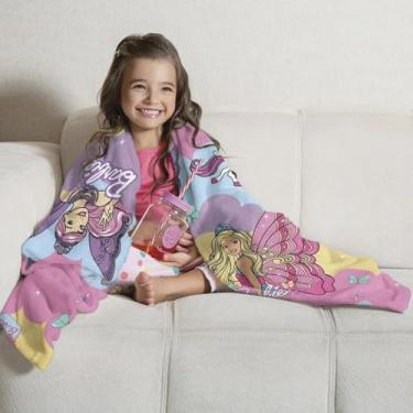 Imagem de Manta Infantil Super Soft Poliéster Divertida Personagens Menina Menino 1,25m x 1,50m - Lepper Kids (Barb)