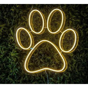 Imagem de Painel Neon Pata De Cachorro Pet Instagramavel Iluminação - CNC Soroca