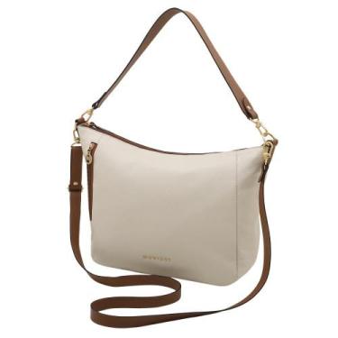 Imagem de Bolsa de Couro Mariart Lagos, Off white, Camel