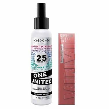 Imagem de Redken e Maybelline Kit - Spray de Tratamento One United + Batom Líqui