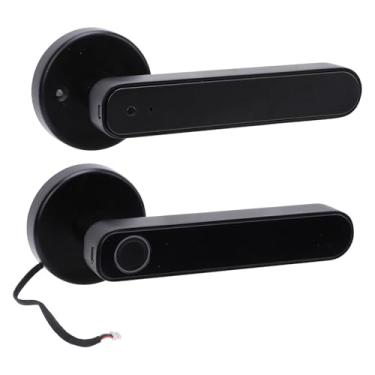 Imagem de Tecla de Impressão Digital Bloqueio Inteligente Com Teclado de Senha, Maçaneta da Porta para Porta de 35 a 55 Mm de Espessura, para Desbloqueio Flexível Com Impressão Digital,