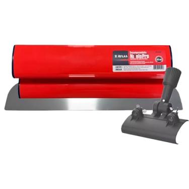 Imagem de Desempenadeira Aço Inox 40cm Nivelopro Berox + Suporte Atlas