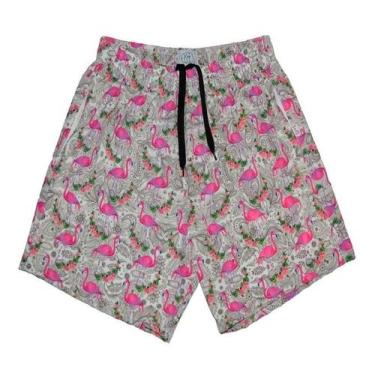 Imagem de Shorts Floral Animais Frutas Verão Tactel Elastano 2 Bolsos - J10, 101