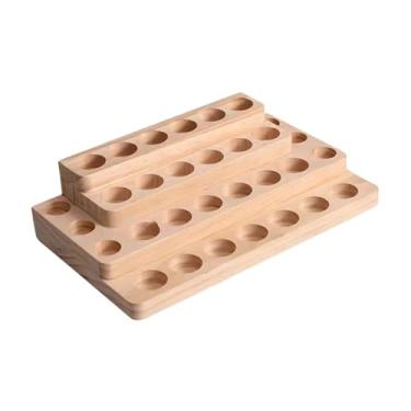 Imagem de harayaa Exibição de óleo essencial Stand Stand Essential Organizer Organizer Desk AROMETIC ORAGEM RACK para aniversários, 29.5cmx17.5cmx7.2cm
