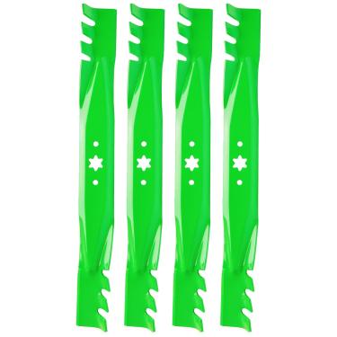 Imagem de TENGMUJX 942-04308-X Conjunto de lâminas para cortador de grama Cub Ca det MTD Troy Bi lt 106 cm Deck de corte para RZT42 LTX1042KW XT2-LX42 TB42 T105 4 peças