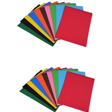 Imagem de 20 folhas de papelão ondulado, colorido, multicolorido, A4, papelão ondulado, feito à mão, projeto faça você mesmo, 20,8 x 29,7 cm