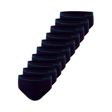 Imagem de Kit com 10 Cuecas Slip Trifil 0543, Azul marinho, M