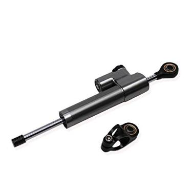 Imagem de DFAMIN Estabilizador de amortecedor de direção ajustável de motocicleta para kit de montagem MT-10 MT10 MT07 MT-07 MT09 MT-03 (cinza escuro)