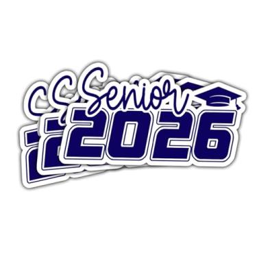 Imagem de 3 adesivos Senior 2026, adesivo Class of 2026, adesivo sênior 2026, adesivo de formatura 2026 para laptop, garrafa de água, telefone, carro, janela, capacete, vinil, adesivos de 7,6 cm (Senior 2026)
