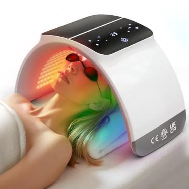 Imagem de Bestqool Terapia com luz LED de fotões – 6 cores com luz infravermelha de LED para rejuvenescimento da pele, SPA, cuidados faciais e com a pele, dispositivo de salão de beleza