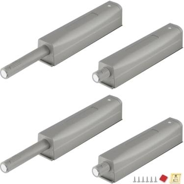 Imagem de Fecho magnético e trava ZKRIOC pacote com 4 ferragens de armário de trava de porta para porta de toque e gaveta ímã de liberação de empurrar ponta resistente no armário fechar forte pop out