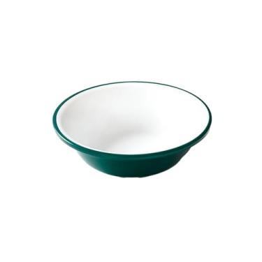 Imagem de Tigela pequena de porcelana de imitação comercial, molho quente para molho tempero tigela de sopa de arroz-P0306-4,8 verde escuro e branco