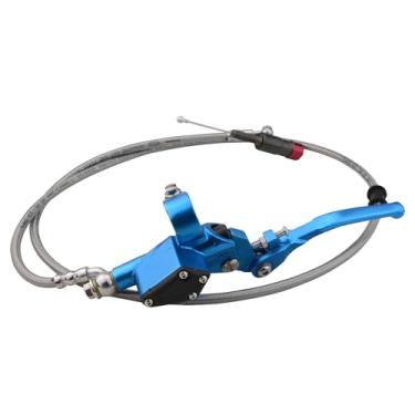 Imagem de WOOSTAR Alavanca hidráulica do cilindro mestre da embreagem com mangueira de combustível com substituição da bomba de freio para Suzuki 125cc 150cc 180cc 200cc 250cc motor vertical motocicleta bolso