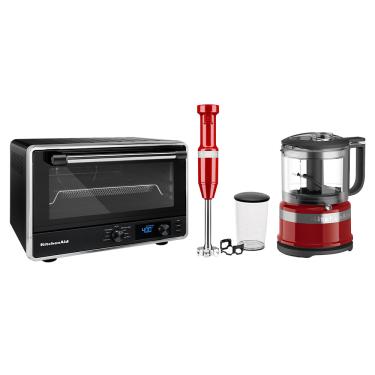 Imagem de Forno Multifunções + Mini Processador De Alimentos + Mixer De Mão Kitchenaid - Kog21_ Kja03_ Keb53_Cj 110V