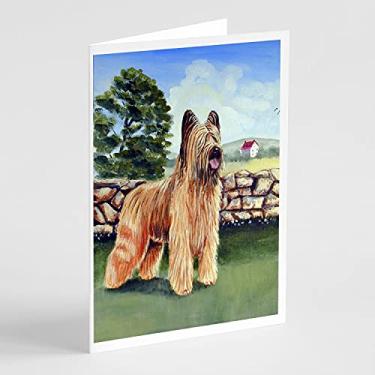 Imagem de Caroline's Treasures 7003GCA7P Cartões de felicitações e envelopes Briard, pacote com 8, 7 x 5, multicolorido