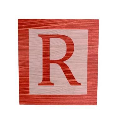 Imagem de Cubo Rosa Letra Vermelha com Aplique Festa Chá de Bebê Decoração 8x8x8