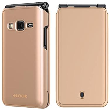 Imagem de Shockproof Protection Hard Phone Case Protective Cover for Samsung Galaxy Folder 2 SM-G160 / SM-G160N / SM-G165N / SM-G1650 / SM-G1650W (Gold)