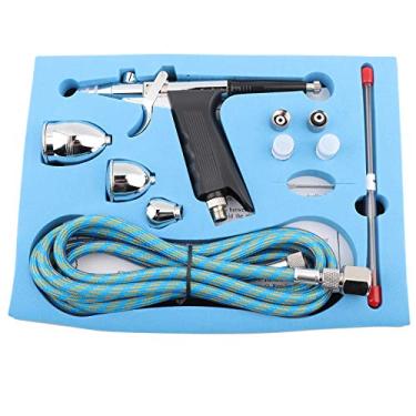 Imagem de MUNEFE Kit de airbrush, conjunto de aerógrafo de gatilho de alimentação, ferramenta de aerógrafo de alimentação fixa para tinta spray, pintura de arte e arte, pintura de modelo