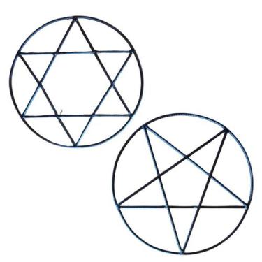Imagem de Pentagrama e Hexagrama para assentamento 25cm - EMPÓRIO ARTES