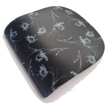 Imagem de Kit 4 Assentos Cadeira 40cm Anatômico Moveraço Preto Floral