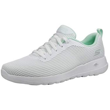 Imagem de Skechers Tênis feminino Go Walk Joy Upturn, Branco/menta, 11 Wide