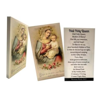 Imagem de Conjunto de cartas sagradas de coroação de maio na parte de trás Miraculous Mary Madonna, pacote com 10