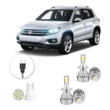 Imagem de Lampadas Led Volkswagen Tiguan 2007 A 2011 H7 H7 20000lm - V10, Branco