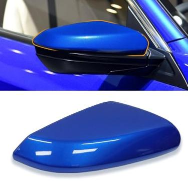 Imagem de Moonlinks Compatível com Honda Civic 2016-2021 capa de substituição para o lado do passageiro, azul egeu metálico para 10ª geração Civic, 2019-2022 Insight, acabamento da tampa do espelho retrovisor