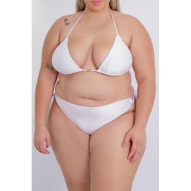 Imagem de Biquini feminino top cortininha calcninha amarração plus size - LALI B