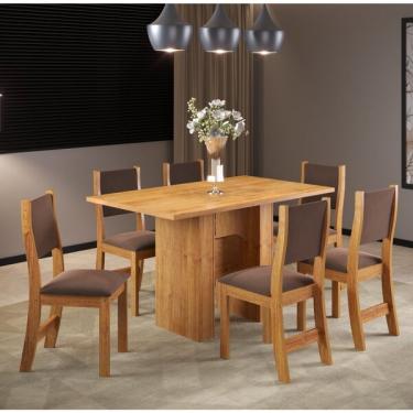 Imagem de Conjunto De Jantar Mesa Retangular Piemonte Com 6 Cadeiras So