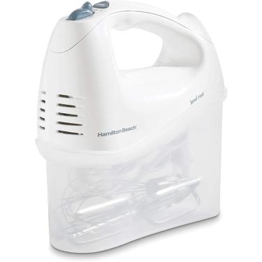 Imagem de Mixer - Hamilton Beach 6-Speed Electric Hand Mixer, Beaters and Whisk, com snap-on storage case, branco