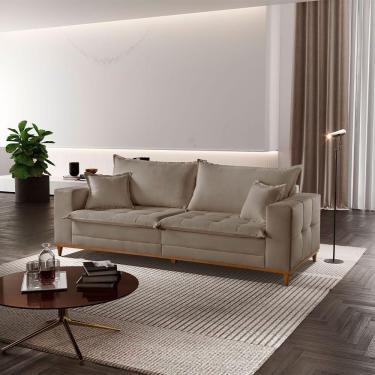 Imagem de Sofá Matrix 02 Módulos De 90cm B25cm Meu Sofá Online B002 Veludo Capuccino