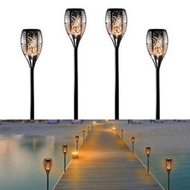 Imagem de Balizador Solar Modelo Flame - Fogo - KIT 4 peças - ECOSOLI
